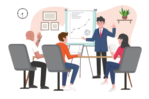 GeM training services and business consulting solutions featuring a professional trainer conducting a workshop on procurement strategies, bidding processes, and business growth