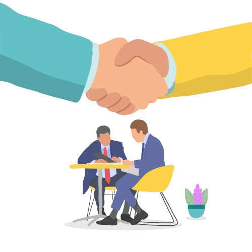 Business handshake representing GeM Portal Registration support and tender consultancy services partnership
