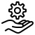 Customer support services icon representing client assistance solutions and professional helpdesk support